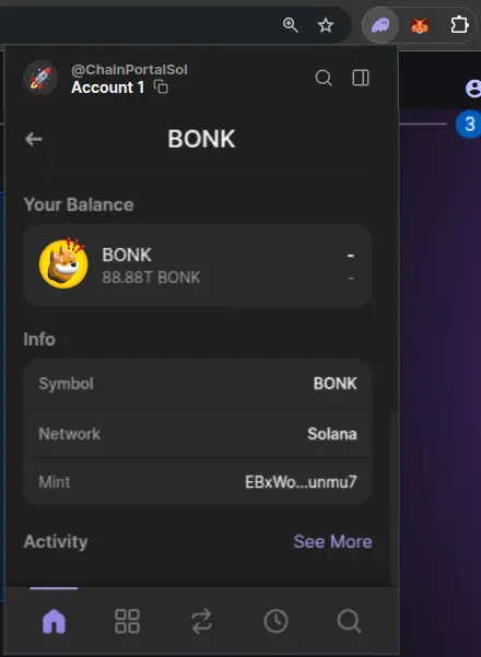 Token in wallet